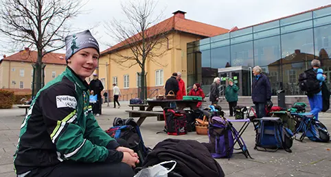 Edvin Selin från FK Göingarna tycker det var bra träning för stadsorientering.