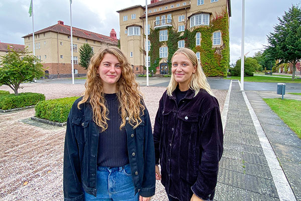 Moa Vitestam och Matilda Rask Olsson på Landskapsvetarprogrammet vid Högskolan Kristianstad.