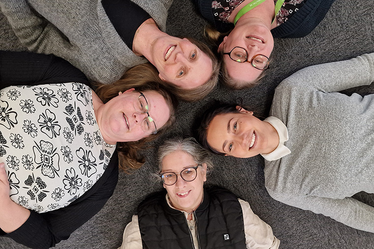 Jenny Edvardsson, Karin Höijer, Anna Bryntorp, Anna Scazzocchio och Hannah Olivestedt.