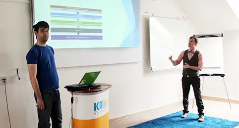 Oscar Jacobsson och Magnus Evaldsson tog mentorsprogrammet 
