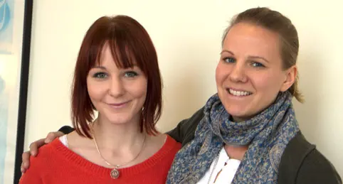Susanna Bergström, gastronomiprogrammet med sin handledare Mia Davidsson, Nordic Sea Winery.