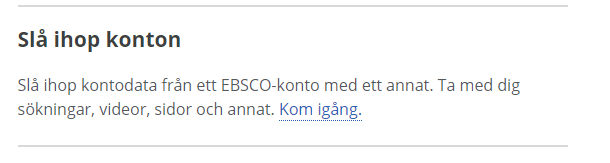 Skärmbild Kom igång