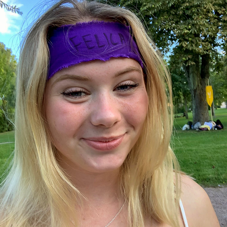 Insparken var också ett av de tillfällen som Felicia tog vara på för att hitta nya gemenskaper i sin nya stad.