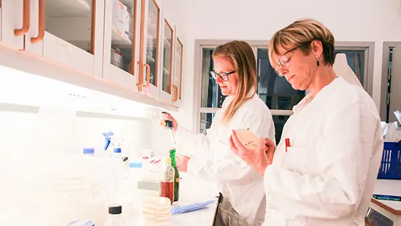 Betty Collin och Stina-Mina Ehn B&ouml;rjesson har som m&aring;l att inte bara humlen utan &auml;ven j&auml;sten, som g&ouml;r grovjobbet, ska specificeras p&aring; framtidens &ouml;letiketter.