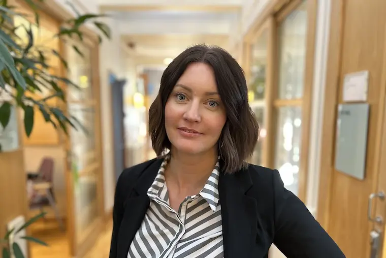 Sara Bj&ouml;rklund, doktorand i v&aring;rdvetenskap.