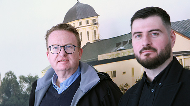 Johan Wester, VD på GLF samt Edon Lushaku, KTP-projektledare.