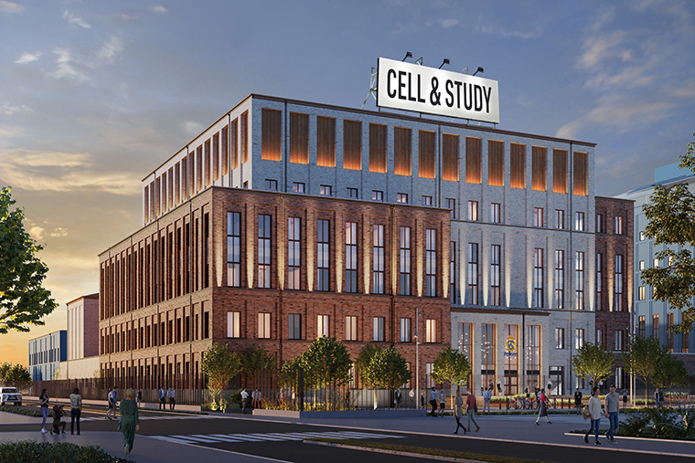 Cell and study på nya rättcentrum i Kristianstad.