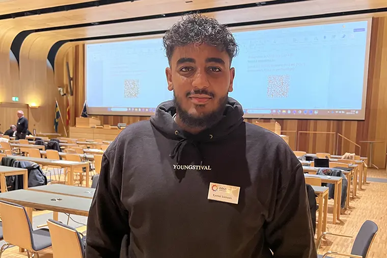 Eyobel Samson, verksamhetsledare p&aring; Youngstival. 