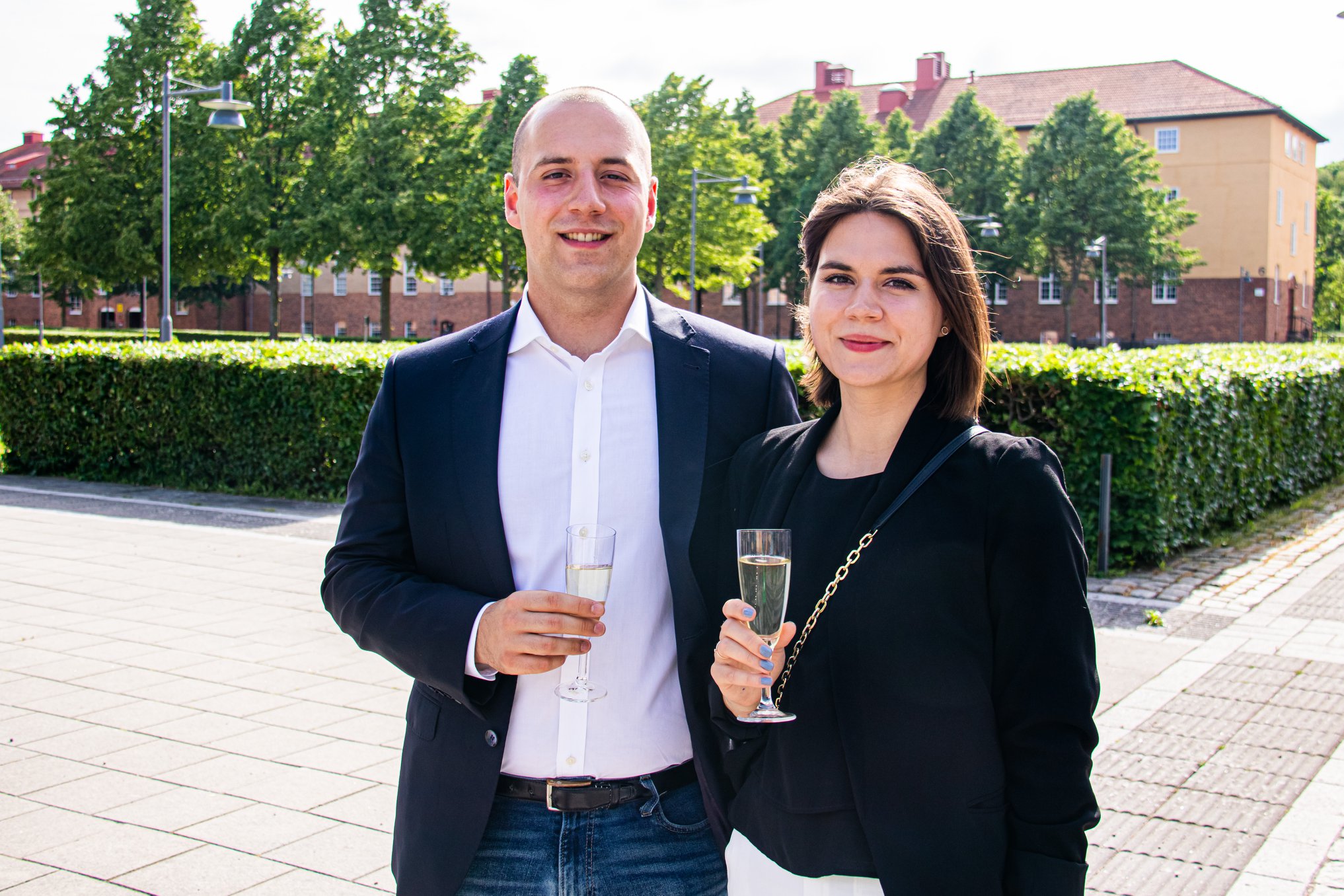 Ekonomstudenter på examensdagen