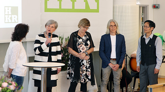 Högskolan nya biträdande professorer: Ann-Christin Janlöv, Barbro Bruce, Eva Clausson, Kari Rönkkö och Eric Chen.