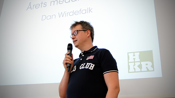 Dan Wirdefalk, Årets medarbetare, som sprider lugn och värme kring sig.