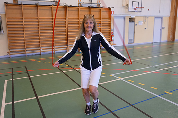 Ann-Christin Sollerhed hoppar hopprep.