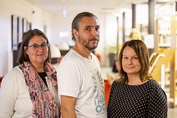 Författarna Christel Persson, Claes Dahlqvist och Helena Andersson.
