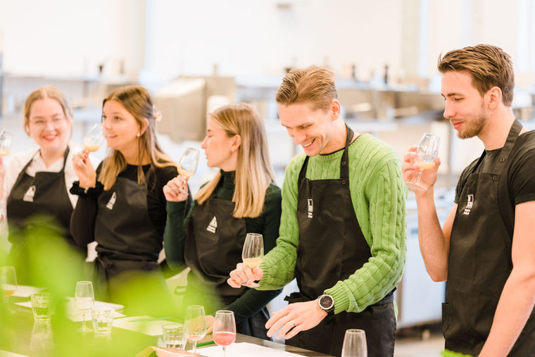 Studenter på gastronomiprogrammet