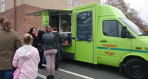 Det nya närodlade lunchinslaget på campus var väldigt uppskattat.