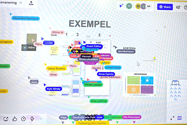 Innovationsrådgivaren Julius Soutine har utvecklat en digital samarbetsyta för ToY Imagine i programmet Miro.