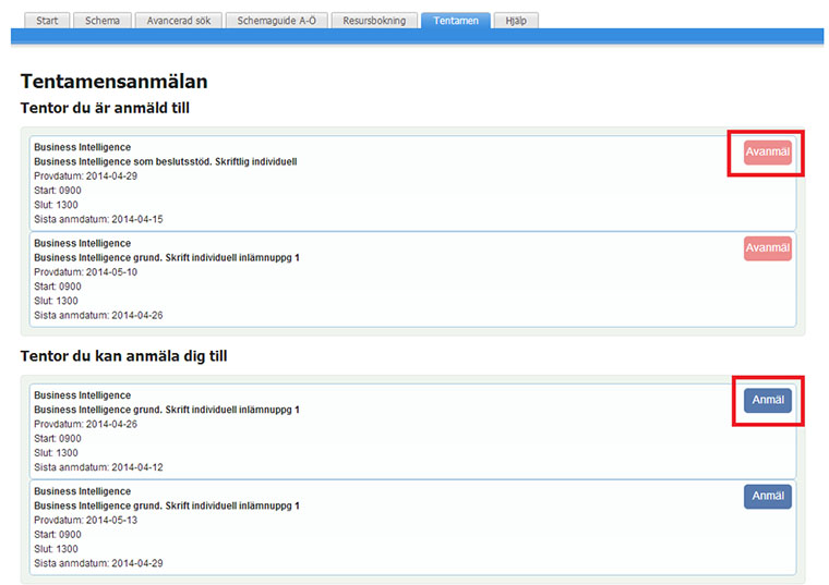 Vyn Tentamen.