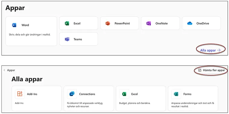 Skärmbild Alla appar.