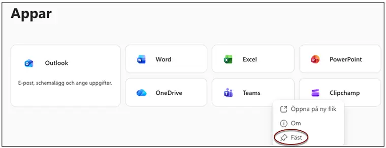 Skärmbild Fäst Teams.
