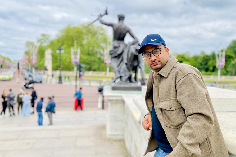 Studenten Nawaraj Gautam från Nepal.