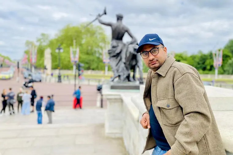 Studenten Nawaraj Gautam från Nepal.