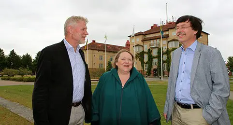 Historikerna Hans Albin Larsson, Marie-Louise Rodén och Ingemar Ottosson gläds över UKÄ:s besked.