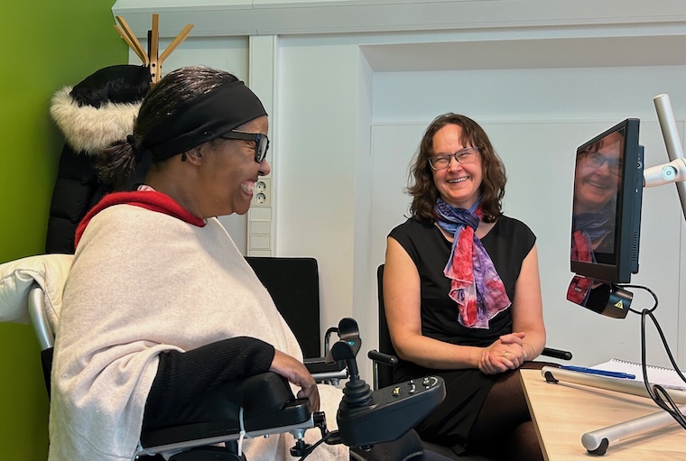 Jenny Aronson och Pernilla Garmy från ett projektmöte tidigare under våren.