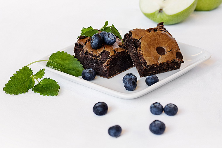 Brownies med mjölmask.