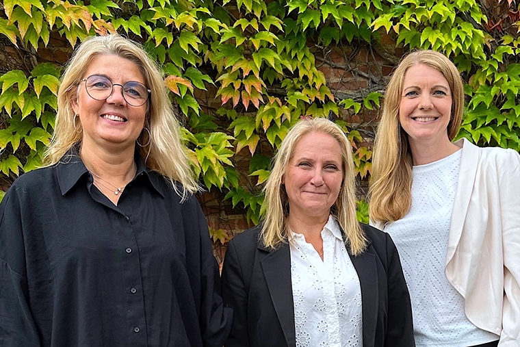 Pia Thornberg, Jenny Persson och Elisabeth Einarsson.