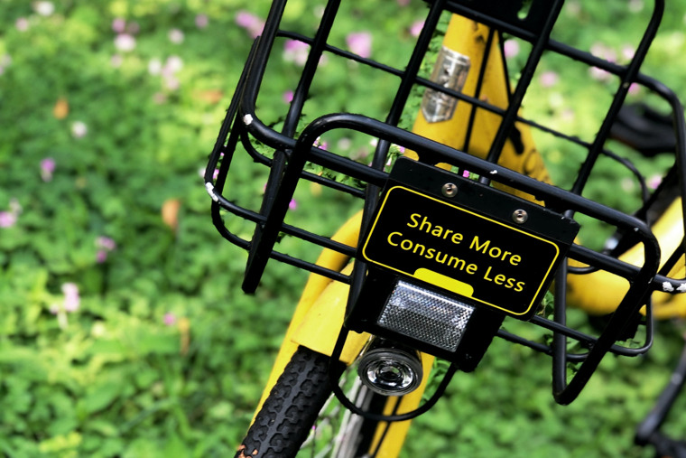 Gul cykel.