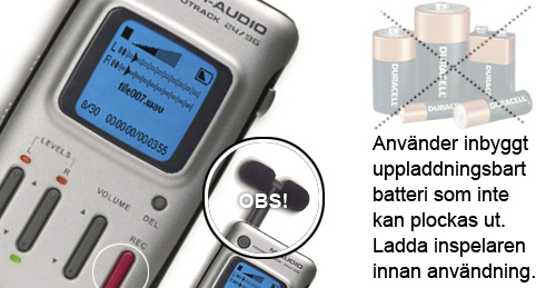 Närbild på ljudinspelare Microtrack