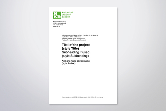 Thesis word template.
