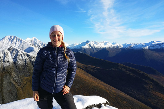 Caroline Lindelöw, student på utbyte i Norge