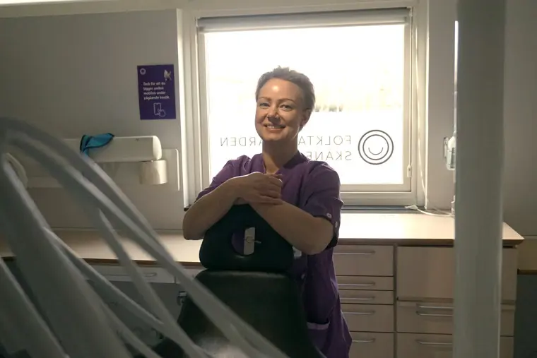Louise Gullberg i klinikmilj&ouml; 