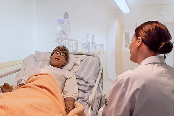Simulering med Högskolan Kristianstads simuleringsdocka.