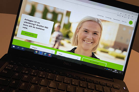Dator med ny design på webbplatsen